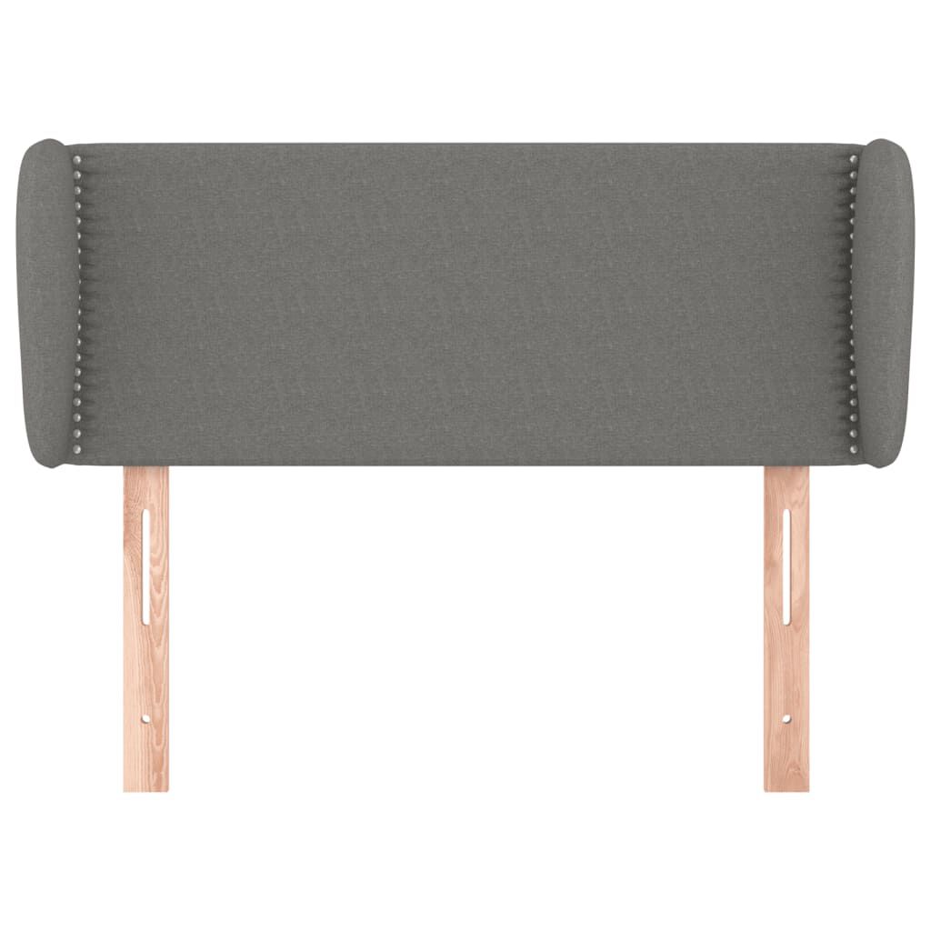 vidaXL Κεφαλάρι με Πτερύγια Σκούρο Γκρι 83x23x78/88 εκ. Υφασμάτινο