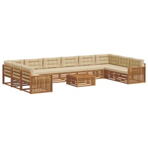 vidaXL &Sigma;&epsilon;&tau; &Kappa;&alpha;&nu;&alpha;&pi;έ 11 pcs &Phi;&upsilon;&sigma;&iota;&kappa;ό &kappa;&alpha;&iota; &Mu;&pi;&epsilon;&zeta; &Sigma;&tau;&epsilon;&rho;&epsilon;ό &Xi;ύ&lambda;&omicron; &Alpha;&kappa;&alpha;&kappa;ί&alpha;&sigmaf;