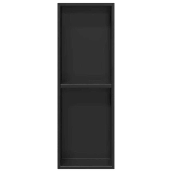 vidaXL Νίτσα Μπάνιου Μαύρο 60 x 20 x 9.5 εκ Ανοξείδωτο ατσάλι