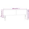 vidaXL Κεφαλάρια Κρεβατιού 2 τεμ. Taupe 100x5x78/88 εκ. Υφασμάτινο
