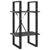 vidaXL Βιβλιοθήκη με 5 Ράφια Γκρι 40 x 30 x 175 εκ. από Ξύλο Πεύκου