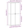 vidaXL Ντουλάπα Παπουτσιών Γκρι 80 x 39 x 180 εκ Επεξεργασμένο ξύλο