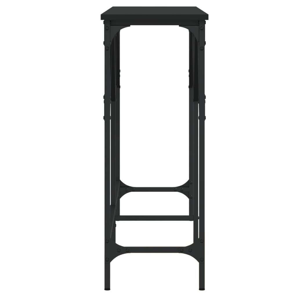 vidaXL Τραπέζι Κονσόλα Μαύρο 140 x 29 x 75 εκ. από Επεξεργασμένο Ξύλο