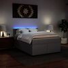 vidaXL Κρεβάτι Boxspring με Στρώμα Γκρι 140x200εκ. από Συνθετικό Δέρμα