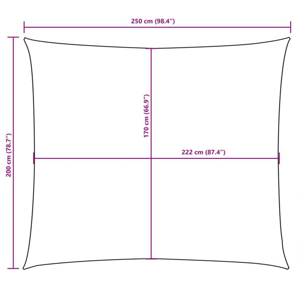 vidaXL Πανί Σκίασης Ορθογώνιο Taupe 2 x 2,5 μ. από Ύφασμα Oxford