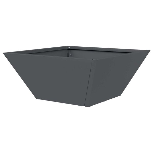 vidaXL Τετράγωνη Γλάστρα Κήπου Ανθρακί 35x35x15 εκ από Ατσάλι.