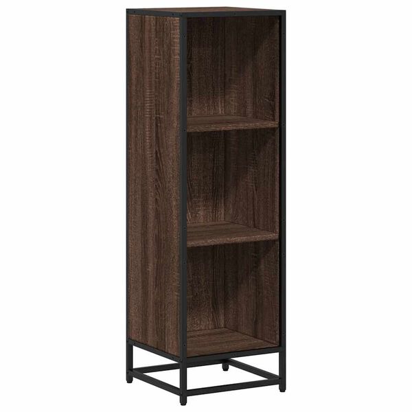 vidaXL Βιβλιοθήκη Καφέ Δρυς 33,5x33x107,5 εκ. από Επεξεργασμένο Ξύλο