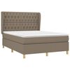vidaXL &Kappa;&rho;&epsilon;&beta;ά&tau;&iota; Boxspring &mu;&epsilon; &Sigma;&tau;&rho;ώ&mu;&alpha; Taupe 140x200 &epsilon;&kappa;. &Upsilon;&phi;&alpha;&sigma;&mu;ά&tau;&iota;&nu;&omicron;