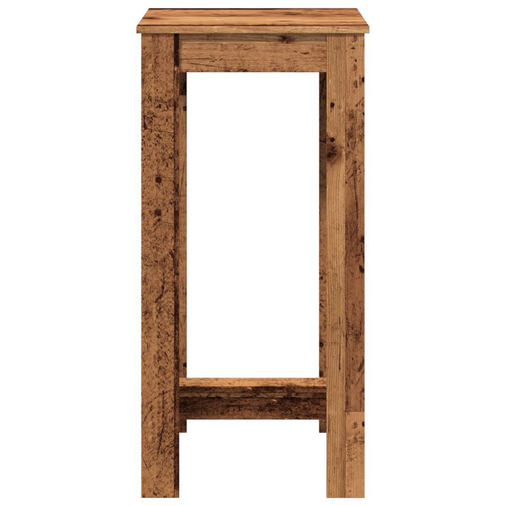 vidaXL Τραπέζι Μπαρ Όψη Παλαιού Ξύλου 51x50x103,5 εκ. Επεξ. Ξύλο