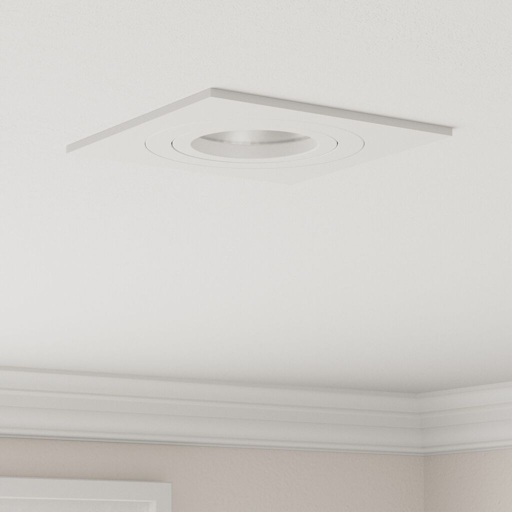 vidaXL Spotlights με προβολείς 6 pcs Λευκό 9 x 9 x cm Αλουμίνιο