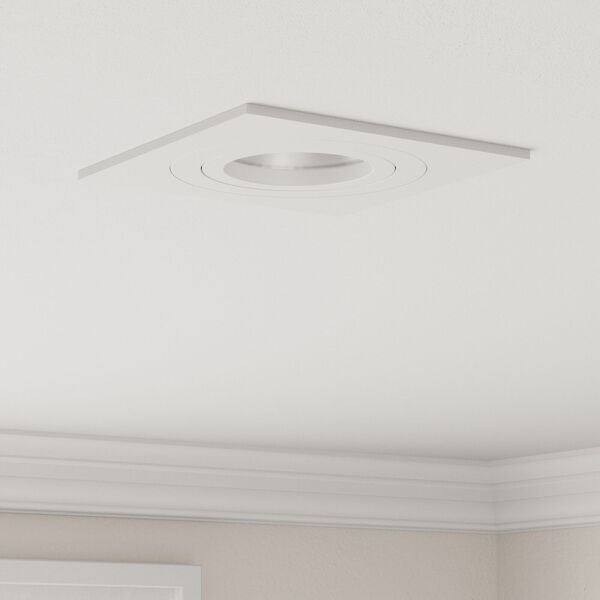 vidaXL Spotlights με προβολείς 6 pcs Λευκό 9 x 9 x cm Αλουμίνιο