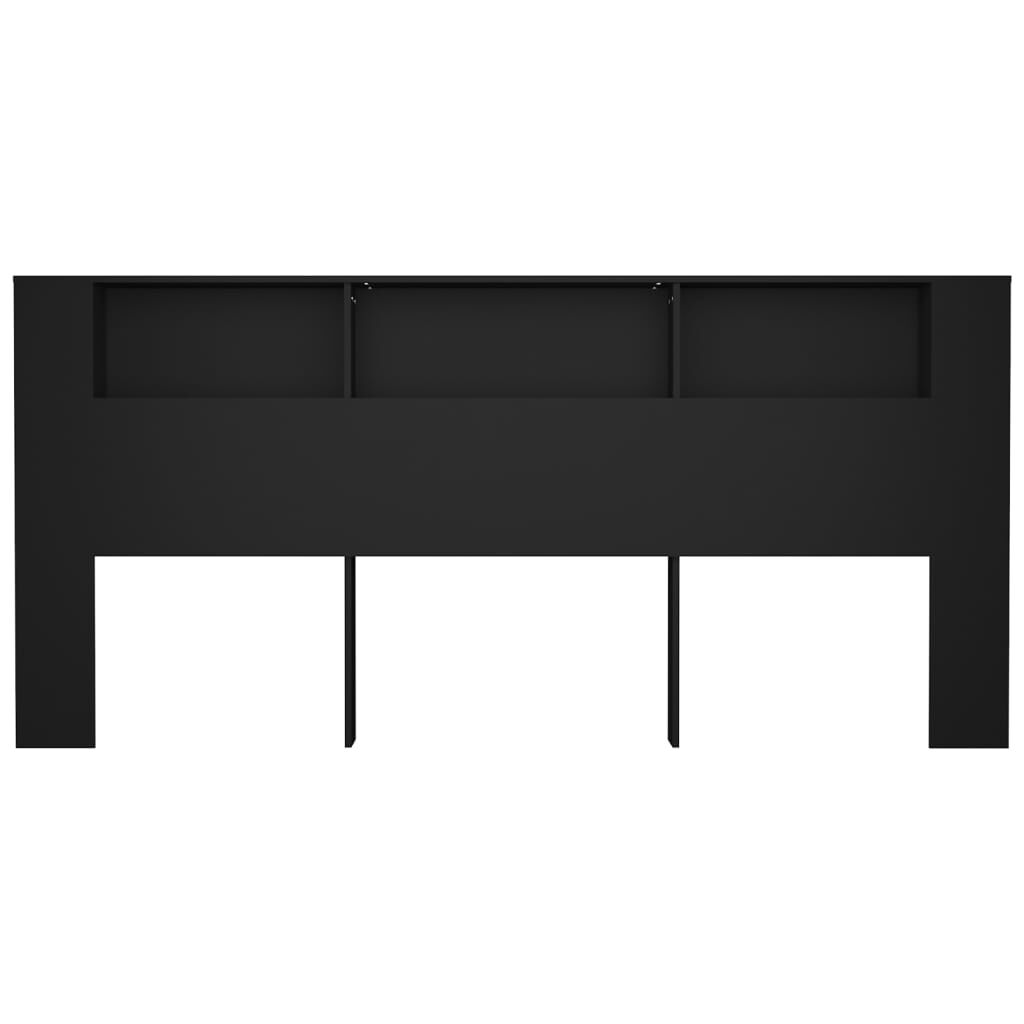 vidaXL Κεφαλάρι Με Αποθηκευτικό Χώρο Μαύρο 220x18,5x104,5 εκ.