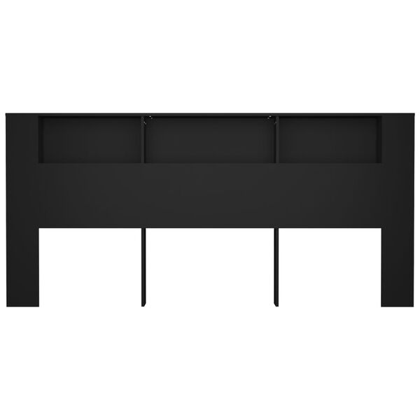 vidaXL Κεφαλάρι Με Αποθηκευτικό Χώρο Μαύρο 220x18,5x104,5 εκ.