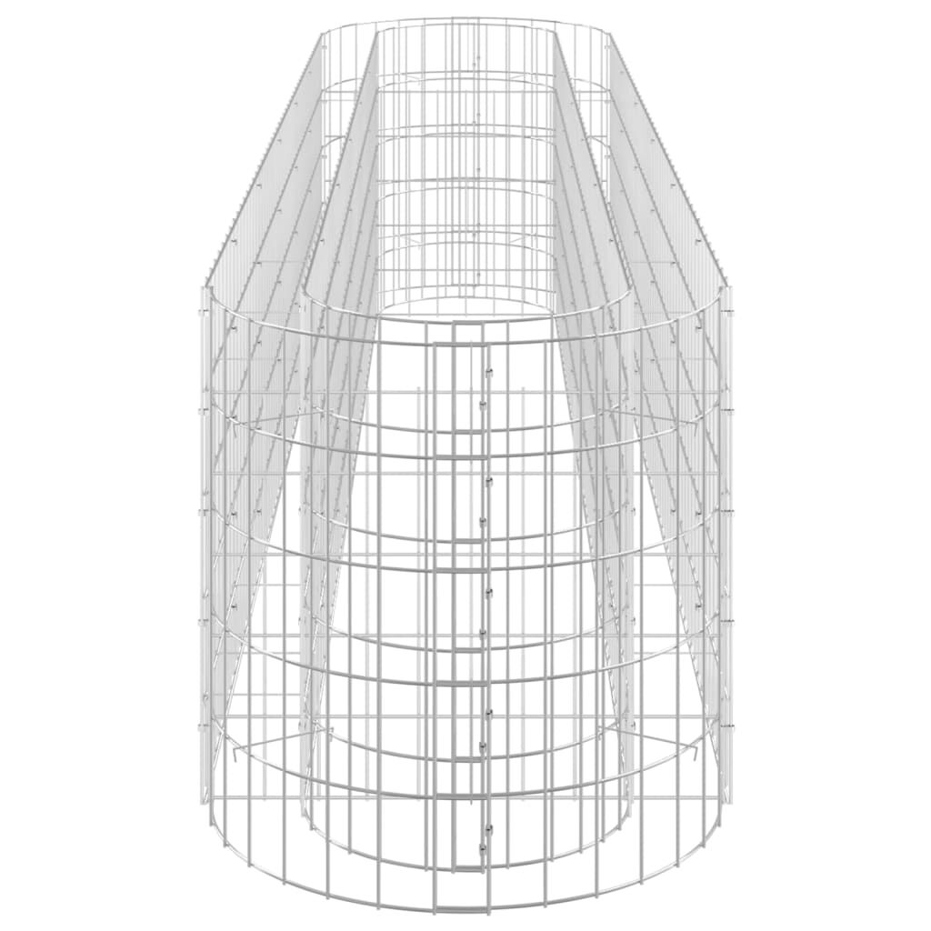 vidaXL Συρματοκιβώτιο-Γλάστρα Υπερυψωμένη 260x50x50 εκ. Γαλβαν. Ατσάλι