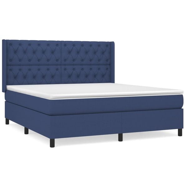 vidaXL &Kappa;&rho;&epsilon;&beta;ά&tau;&iota; Boxspring &mu;&epsilon; &Sigma;&tau;&rho;ώ&mu;&alpha; &Mu;&pi;&lambda;&epsilon; 160x200 &epsilon;&kappa;. &Upsilon;&phi;&alpha;&sigma;&mu;ά&tau;&iota;&nu;&omicron;