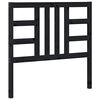 vidaXL Κεφαλάρι Κρεβατιού Μαύρο 106 x 4 x 100 εκ. Μασίφ Ξύλο Πεύκου