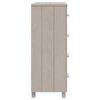 vidaXL Συρταριέρα HAMAR Λευκή 79 x 40 x 103,5εκ. από Μασίφ Ξύλο Πεύκου