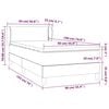 vidaXL Κρεβάτι Boxspring με Στρώμα Μαύρο 90x190εκ. από Συνθετικό Δέρμα