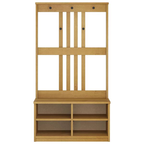 vidaXL Δέντρο χωλ "SANDNES" 87x40x159,5 εκ. Πεύκο μασίφ ξύλο