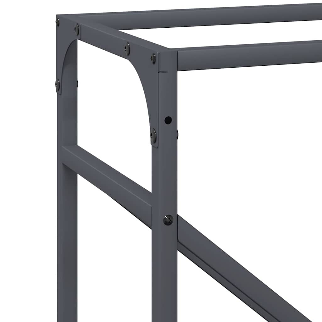 vidaXL Ράφι για καυσόξυλα Ανθρακί 40x25x100 εκ. Ατσάλι ψυχρής έλασης