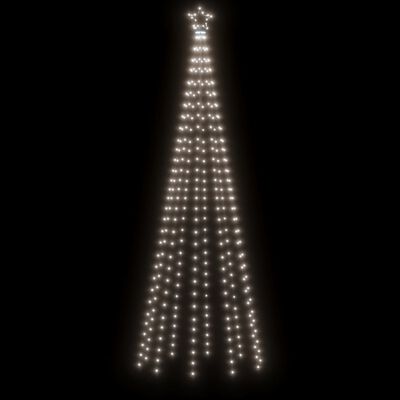 vidaXL Χριστουγεννιάτικο Δέντρο Κώνος 310 LED Ψυχρό Λευκό 100x300 εκ.