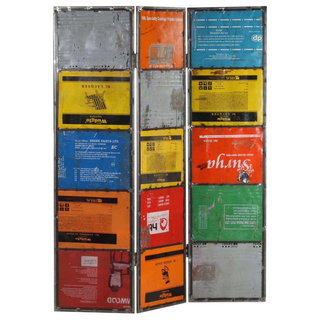 vidaXL Διαχωριστικό Δωματίου Πολύχρωμο 45x17x167 εκ. από Σίδερο
