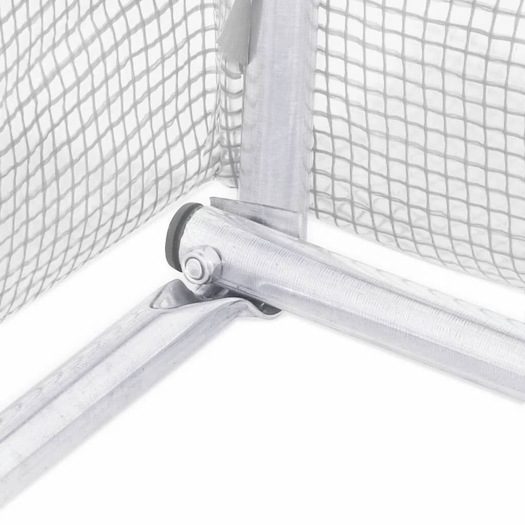 vidaXL Θερμοκήπιο με Ατσάλινο Πλαίσιο Λευκό 24 μ² 6 x 4 x 2,85 μ.