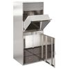 vidaXL Θυρίδα Πακέτων Μαύρο 41 x 38 x 103 εκ Ανοξείδωτο ατσάλι