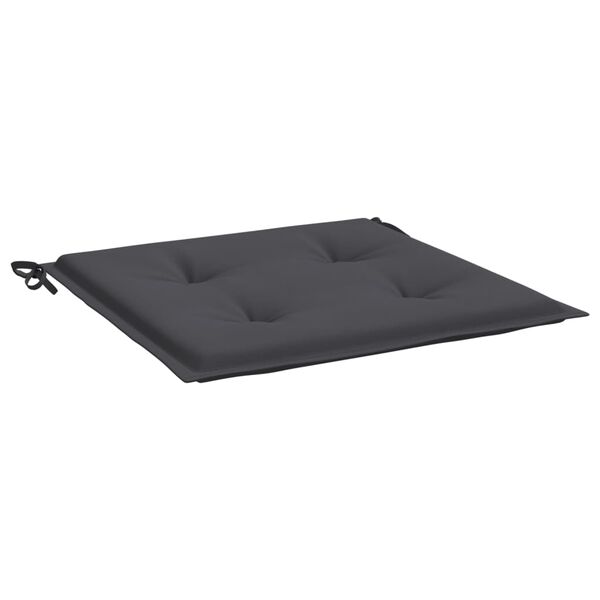vidaXL Μαξιλάρια Καρέκλας Κήπου 4τεμ Ανθρακί 50x50x4 εκ. Oxford Ύφασμα