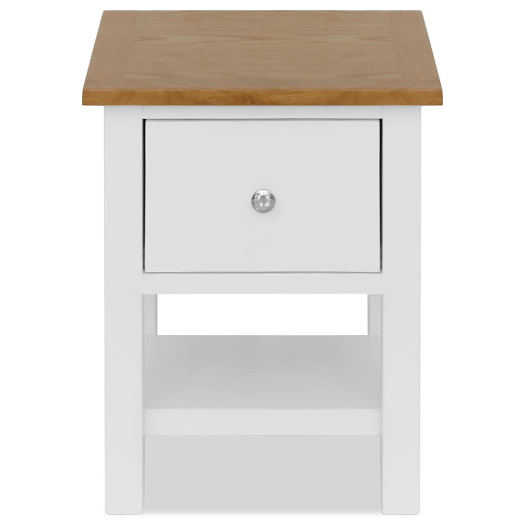 vidaXL Κομοδίνα 2 τεμ. 36 x 30 x 47 εκ. από Μασίφ Ξύλο Δρυός
