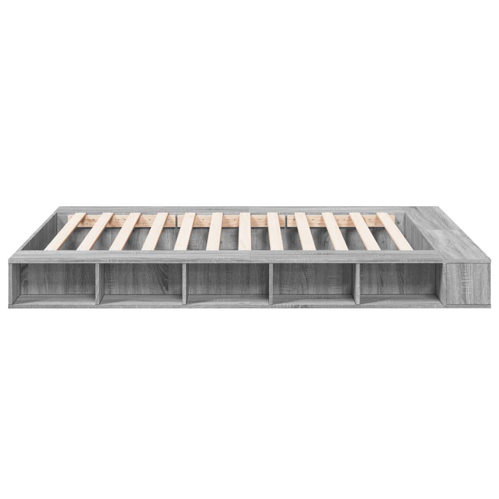 vidaXL Πλαίσιο Κρεβατιού Γκρι Sonoma 140x200 εκ. Επεξεργασμένο Ξύλο