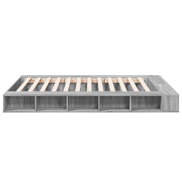 vidaXL Πλαίσιο Κρεβατιού Γκρι Sonoma 140x200 εκ. Επεξεργασμένο Ξύλο