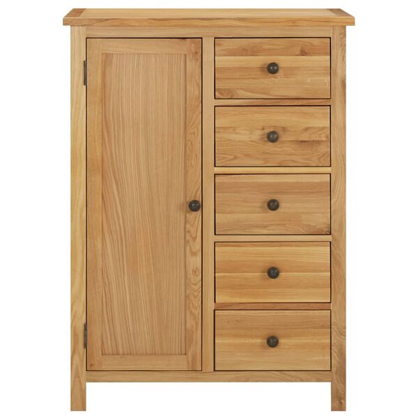 vidaXL Ντουλάπι με Συρτάρια 76 x 52 x 105 εκ. από Μασίφ Ξύλο Δρυός