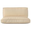 vidaXL Σετ Μαξιλαριών Πάγου 2 pcs Μπεζ 120 x 80 x 12 cm Ύφασμα Oxford