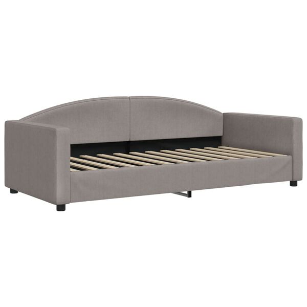 vidaXL Καναπές Κρεβάτι Συρόμενος Γκρι / Μπεζ 90 x 200 εκ. Υφασμάτινος