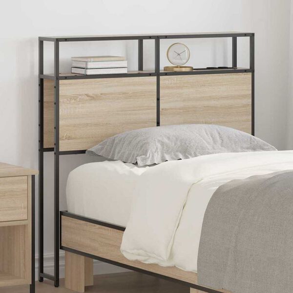 vidaXL Κεφαλάρι Αποθήκης με ράφι Sonoma Δρυς 75 cm Επεξεργασμένο ξύλο