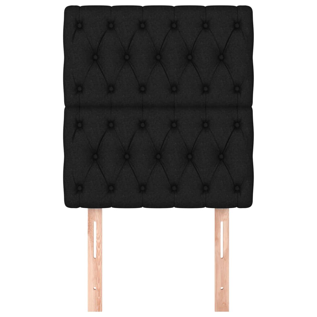vidaXL Κεφαλάρια Κρεβατιού 2 τεμ. Μαύρο 80x7x78/88 εκ. Υφασμάτινο