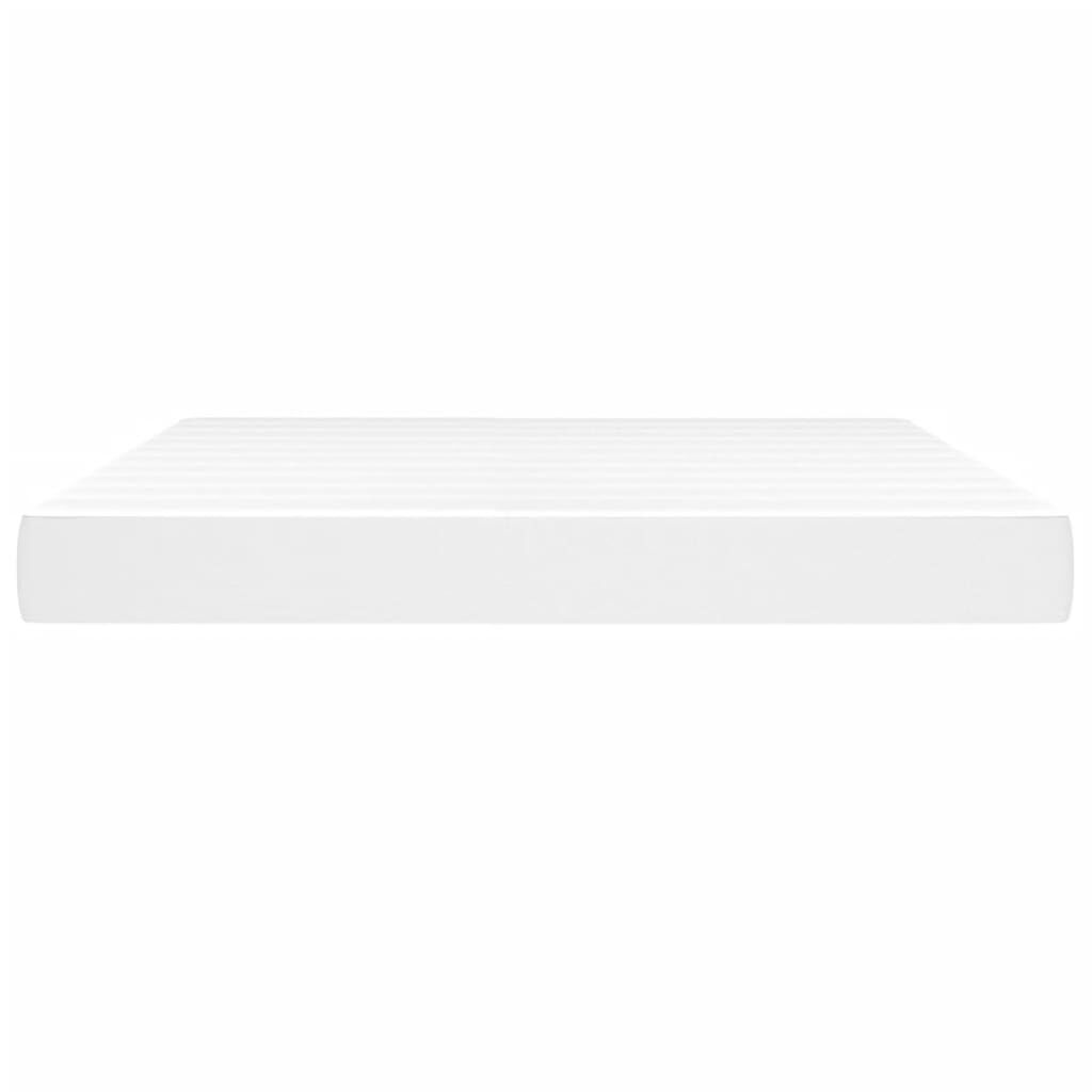vidaXL Στρώμα με Pocket Springs Λευκό 160x200x20 εκ. Συνθετικό Δέρμα