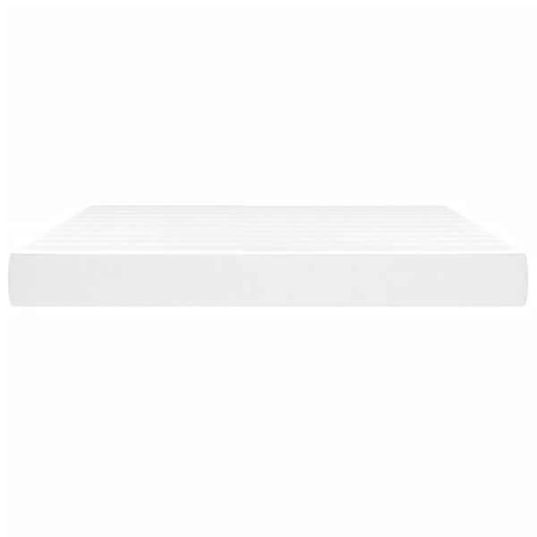 vidaXL Στρώμα με Pocket Springs Λευκό 160x200x20 εκ. Συνθετικό Δέρμα