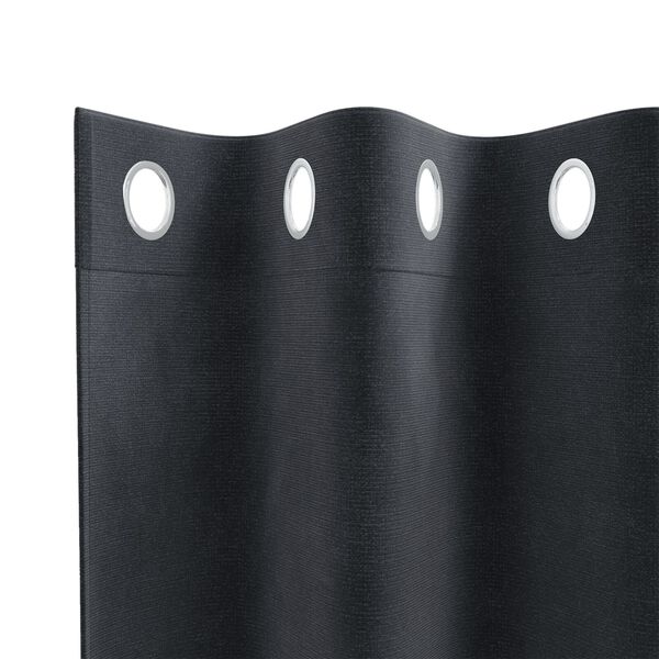 vidaXL Κουρτίνες με κουρτίνες 2 pcs Σκούρο γκρι 140 x 225 cm Βελούδο