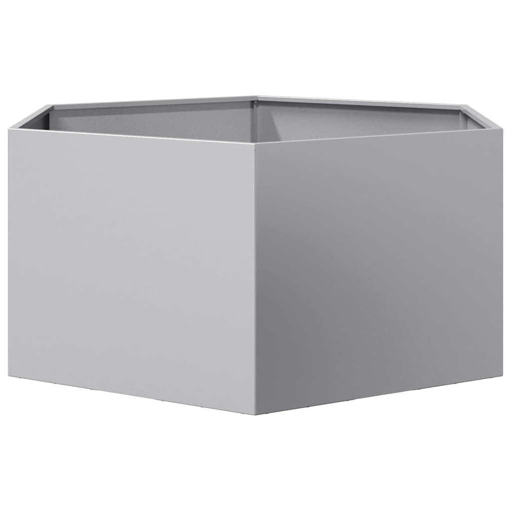 vidaXL Ζαρντινιέρα Κήπου Εξάγωνη 104x90x45 εκ. Γαλβανισμένο Χάλυβα