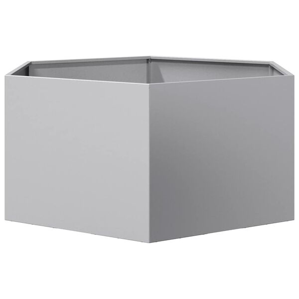 vidaXL Ζαρντινιέρα Κήπου Εξάγωνη 104x90x45 εκ. Γαλβανισμένο Χάλυβα