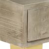 vidaXL Τραπέζι Κονσόλα Γκρι / Μπρονζέ 110x35x76 εκ. Μασίφ Ξύλο Μάνγκο