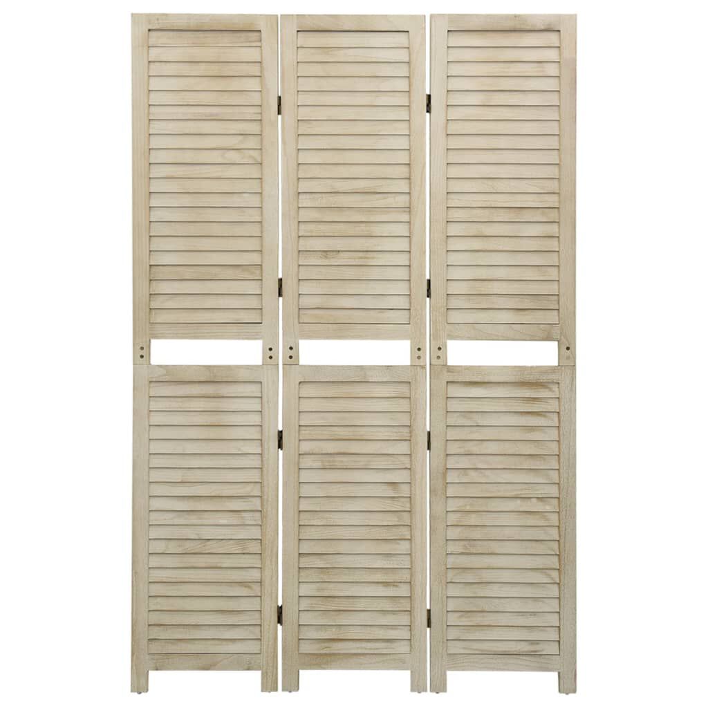 vidaXL Διαχωριστικό Χώρου με 3 Πάνελ 105x166 εκ. Μασίφ Ξύλο Παυλώνιας