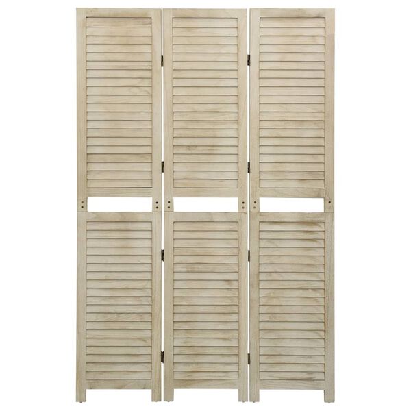 vidaXL Διαχωριστικό Χώρου με 3 Πάνελ 105x166 εκ. Μασίφ Ξύλο Παυλώνιας