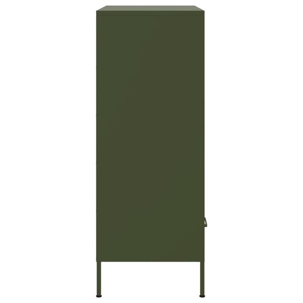 vidaXL Ντουλάπι Πράσινο Λαδί 68x39x101,5 εκ. από Ατσάλι