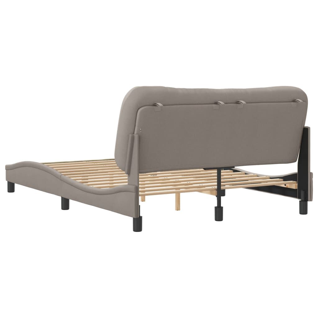 vidaXL Σκελετός Κρεβατιού Χωρίς Στρώμα Taupe 140x200 εκ. Υφασμάτινο