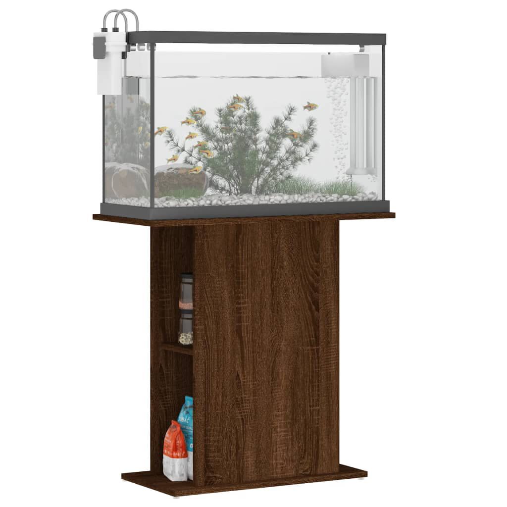 vidaXL Βάση Ενυδρείου Καφέ Δρυς 75x36x72,5 εκ. Επεξεργασμένο Ξύλο