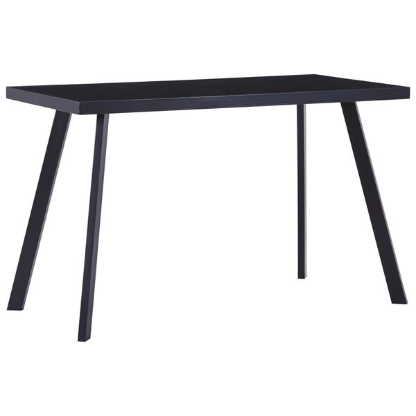 vidaXL Τραπεζαρία Μαύρη 120 x 60 x 75 εκ. από Ψημένο Γυαλί