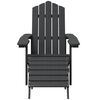 vidaXL Καρέκλες Κήπου Adirondack 2 τεμ. Ανθρακί από HDPE με Υποπόδια